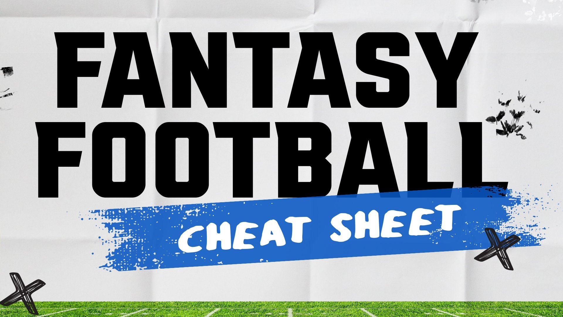 Free Printable Fantasy Football Cheat Sheets FREE Printable A Z