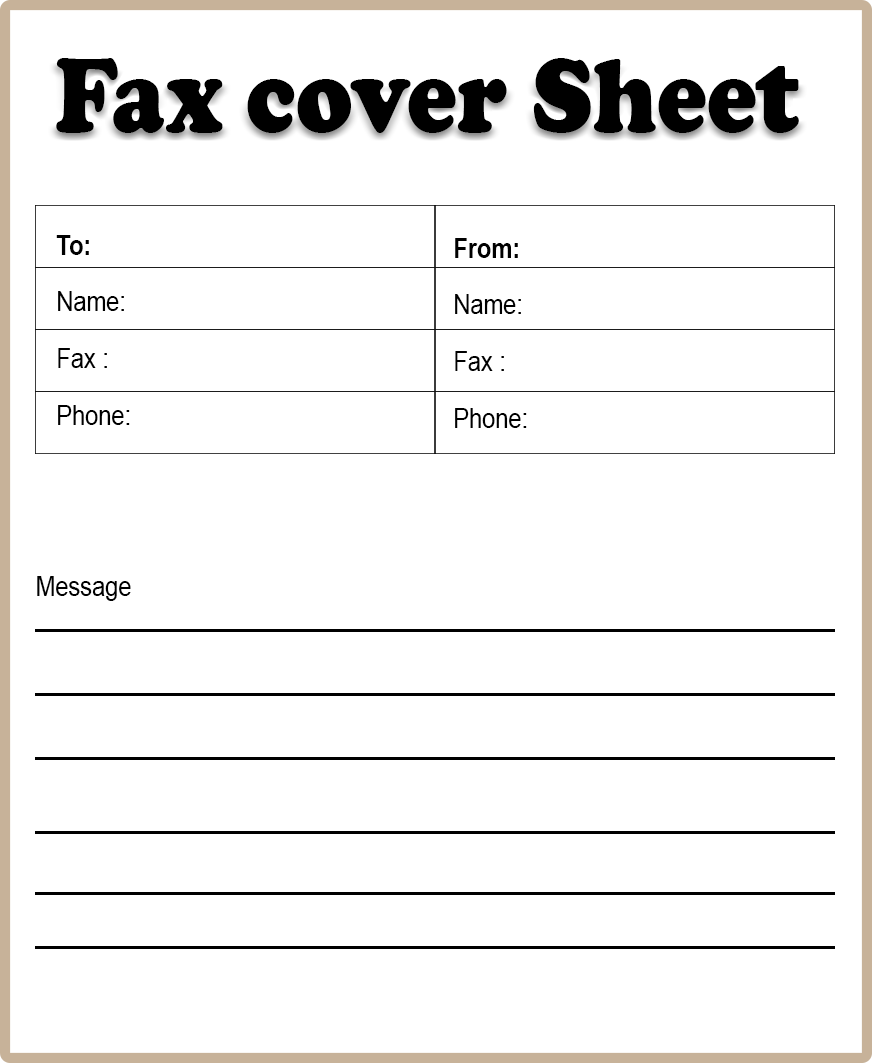Free Printable Fax Cover Sheet Pdf Printable Free Templates Download