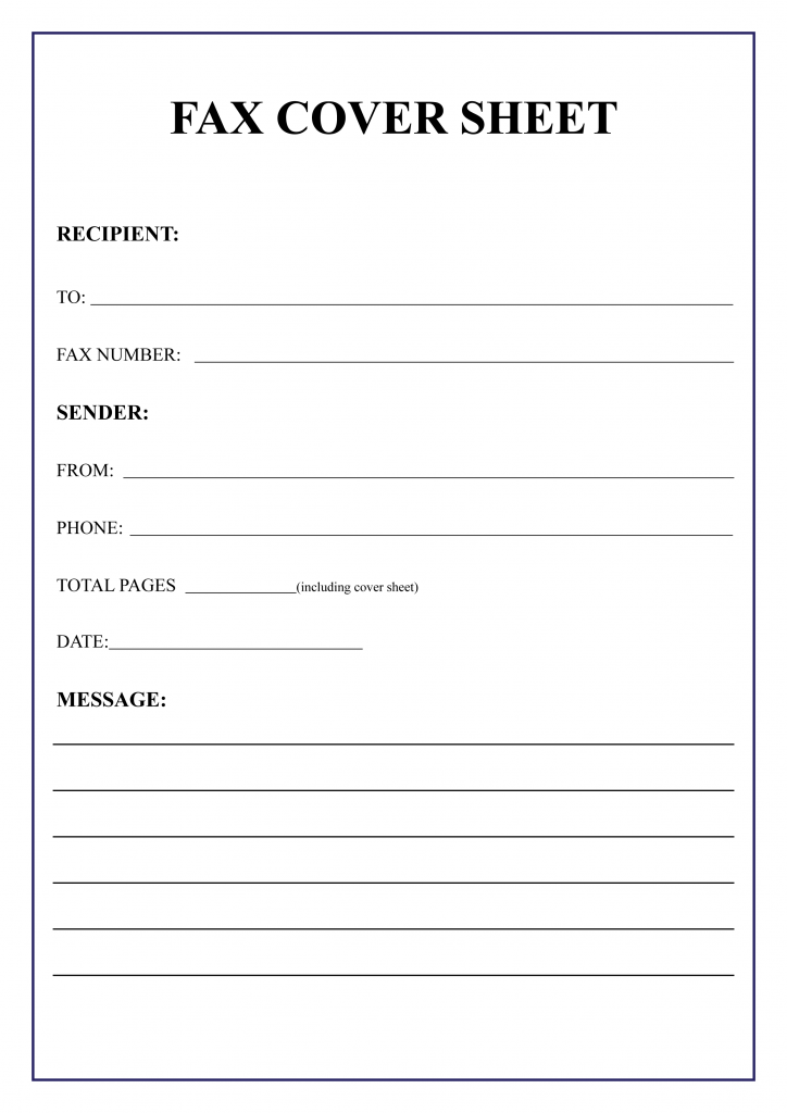 Free Printable Fax Cover Sheet Pdf Printable Free Templates Download