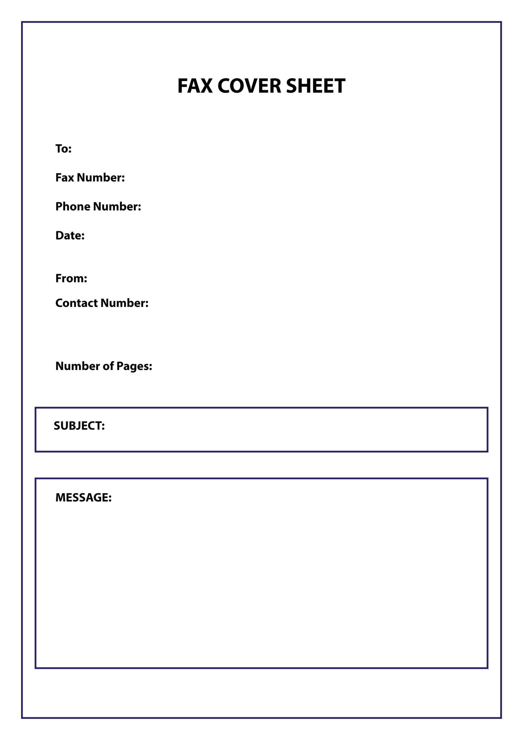 Free Printable Fax Cover Sheets Add The Required Details To Your Simple 