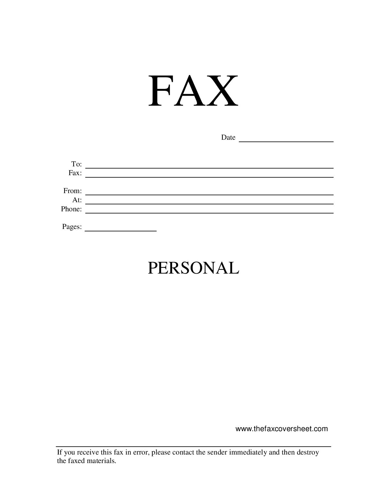 Free Printable Fax Cover Sheets Printable Word Searches