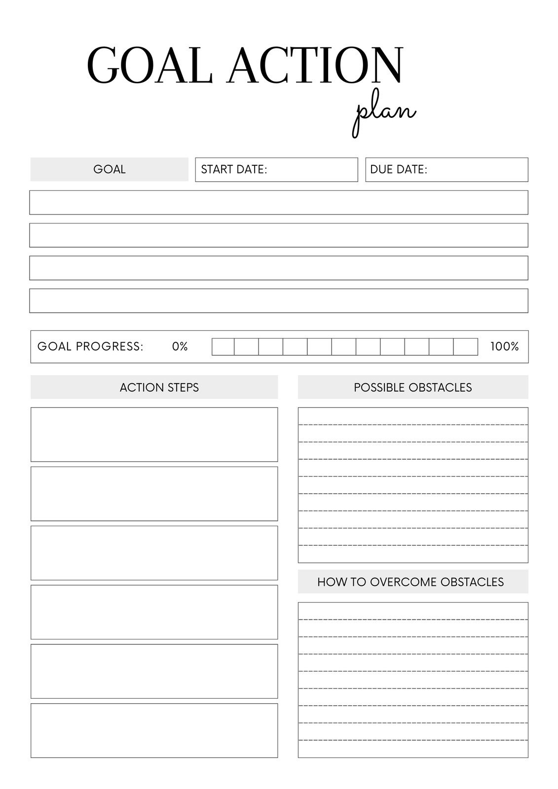 Free Printable Goal Setting Sheets Free Printables Hub