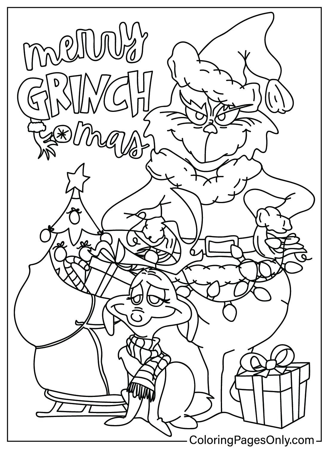 Free Printable Grinch Coloring Page Free Printable Coloring Pages