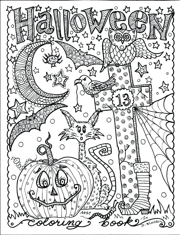 Free Printable Halloween Coloring Pages For Adults Printable Templates 