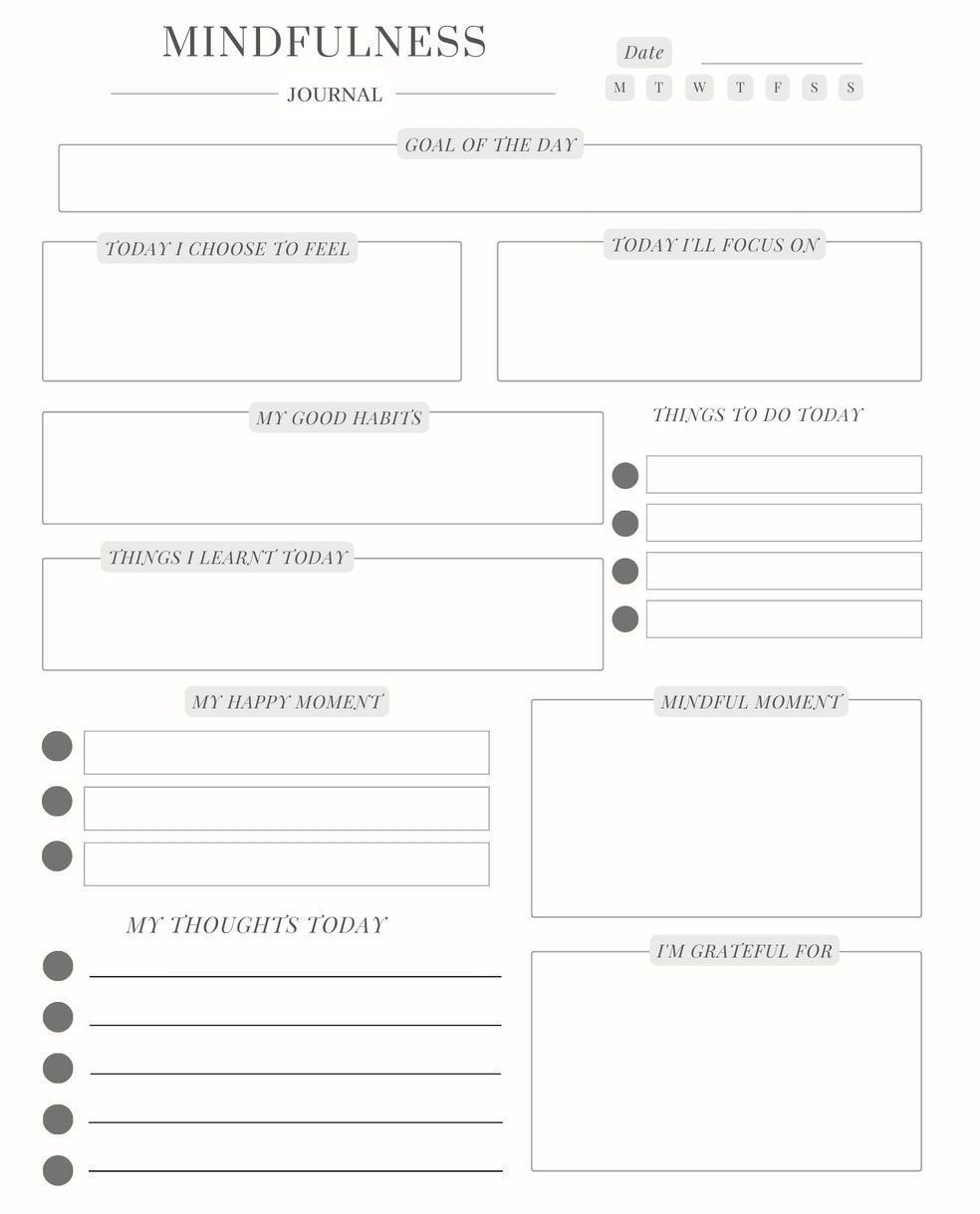 Free Printable Journal Sheets Customizable Journaling Templates
