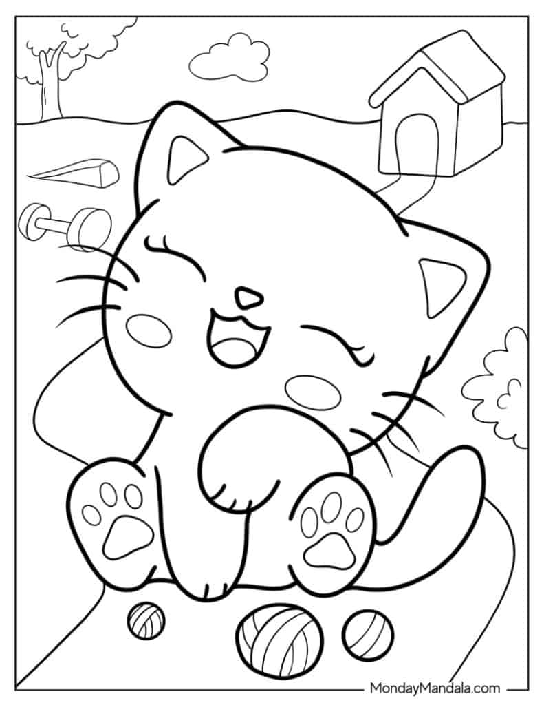Free Printable Kitten Coloring Sheets Free Coloring Sheet Printables