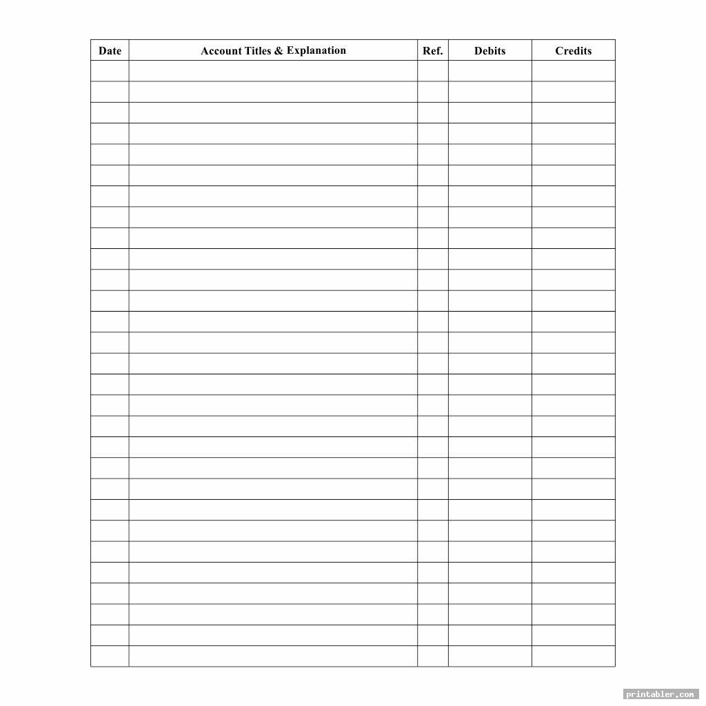 Free Printable Ledger Paper Sheets