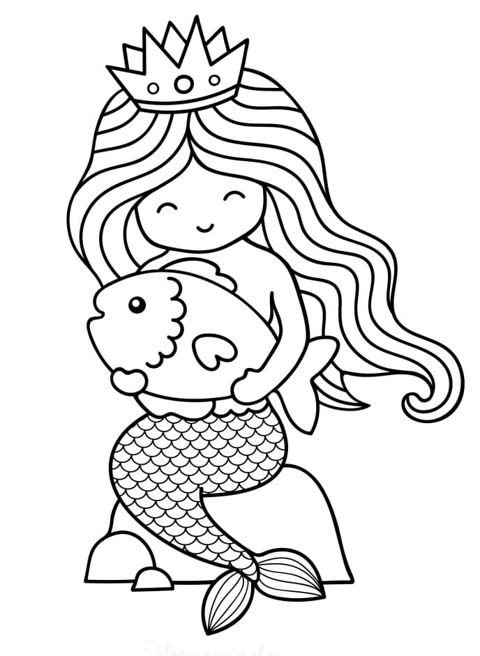Free Printable Mermaid Coloring Page Free Printable Coloring Pages 