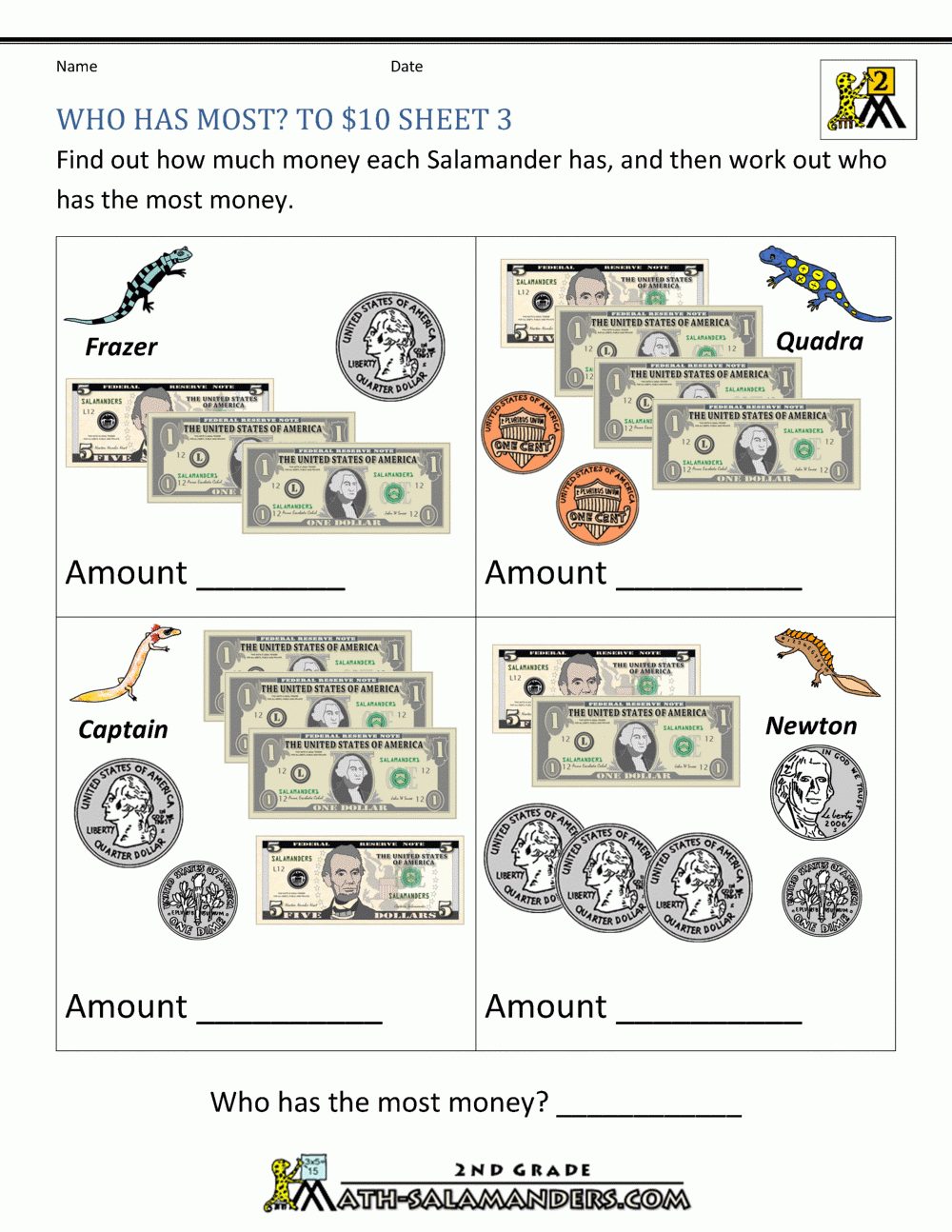 Free Printable Money Math Worksheets Printable Worksheets