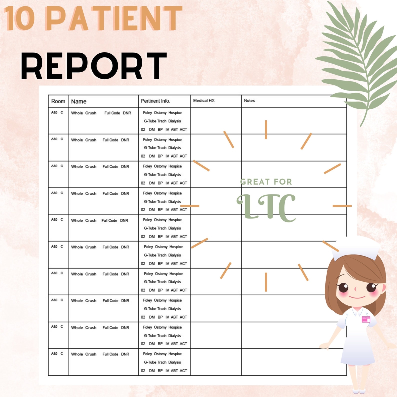 Free Printable Nursing Report Sheet Pdf Printable Tem Vrogue co
