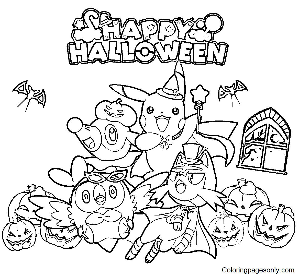 Free Printable Pokemon Halloween Coloring Page Free Printable 