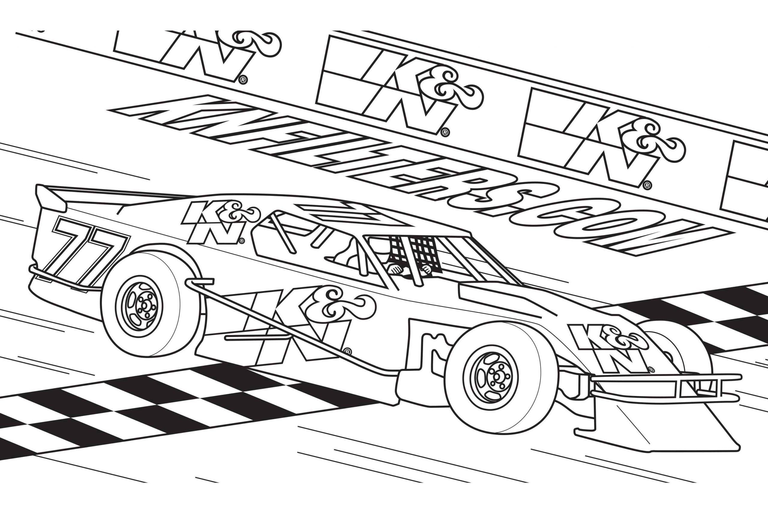 Free Printable Race Car Coloring Pages Sprint For Kids Scaled Cars 