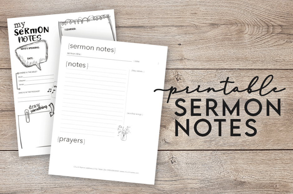 Free Printable Sermon Notes For Adults Printable Templates Free