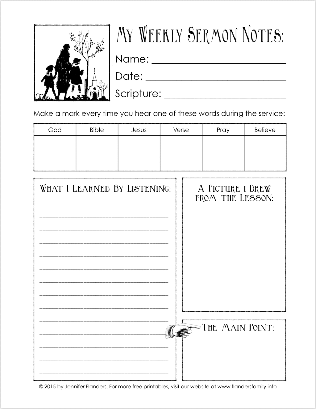 Free Printable Sermon Notes For Adults Printable Templates Free