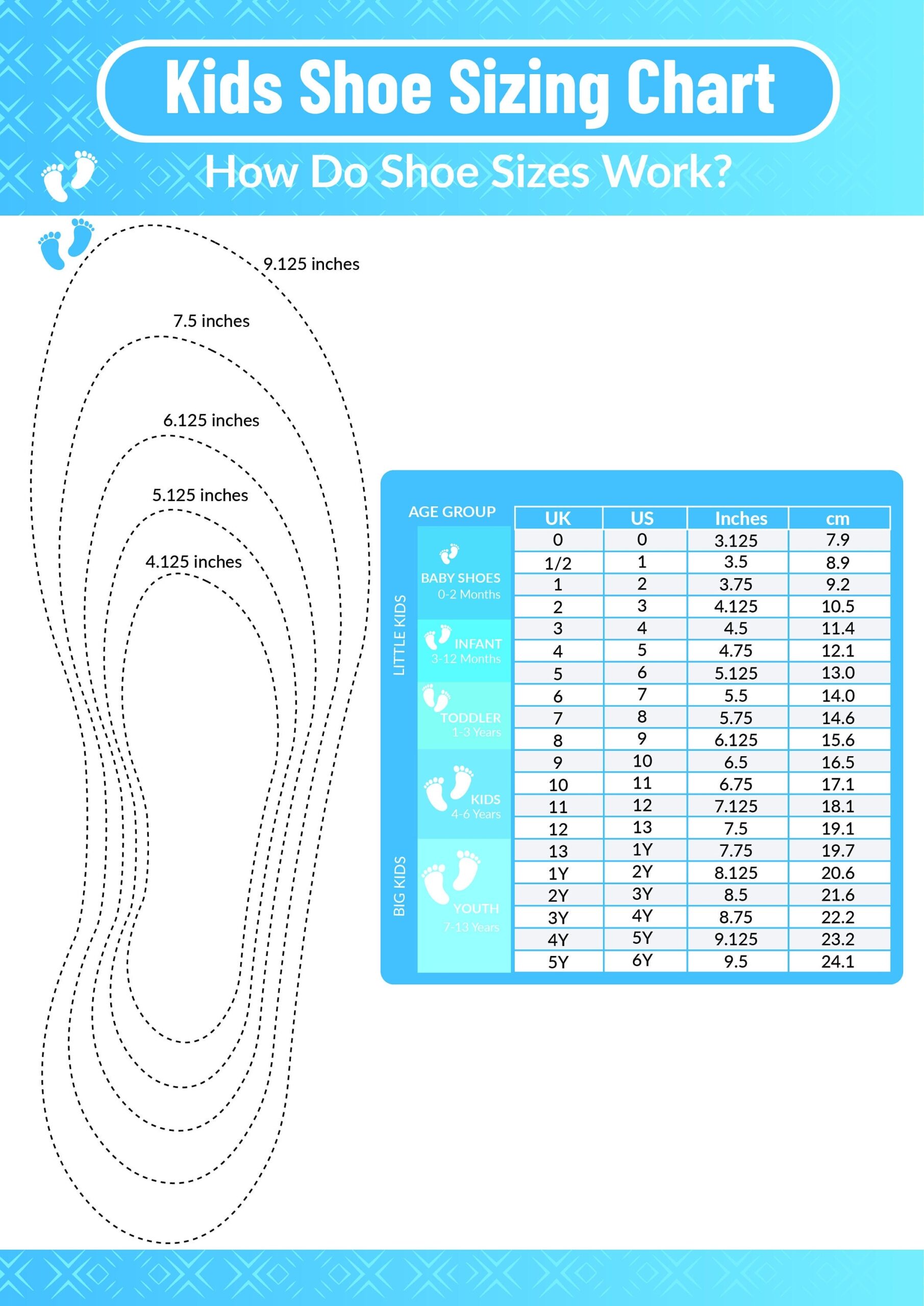 Free Printable Shoe Size Chart Download Free Printable Shoe Size Chart 