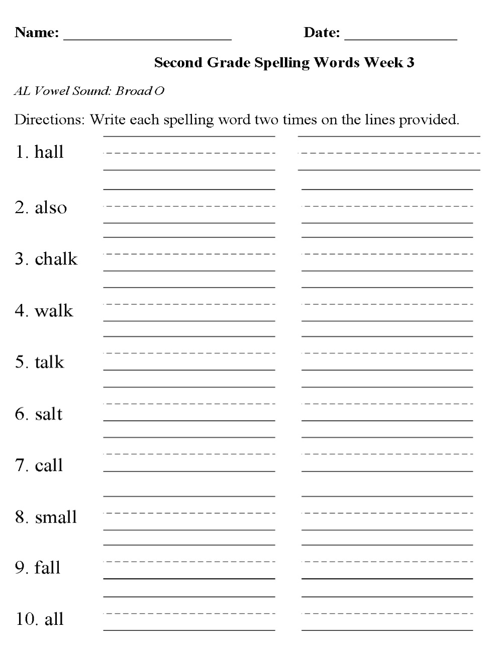 Free Printable Spelling Practice Sheets Printable JD