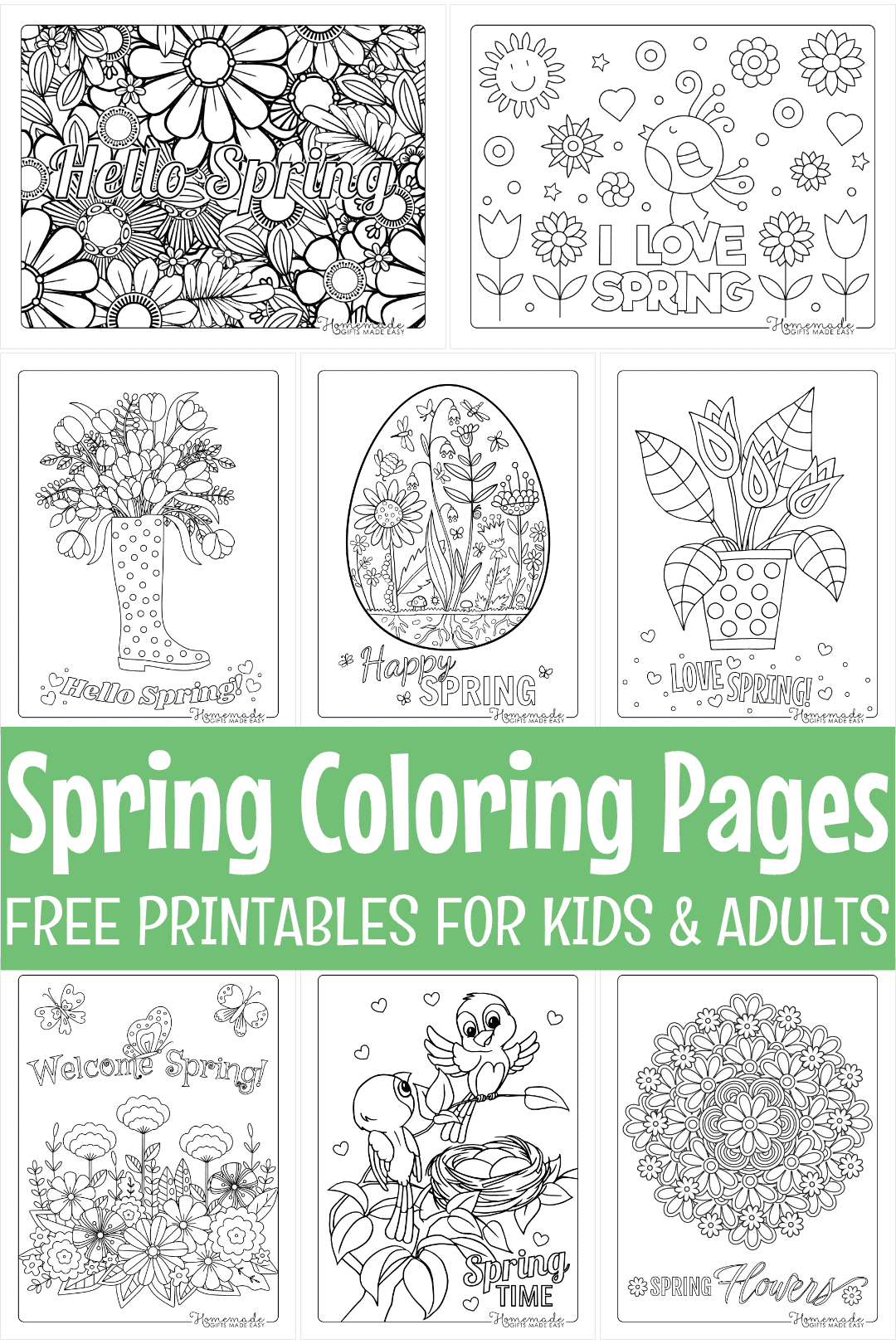 Free Printable Spring Coloring Sheets