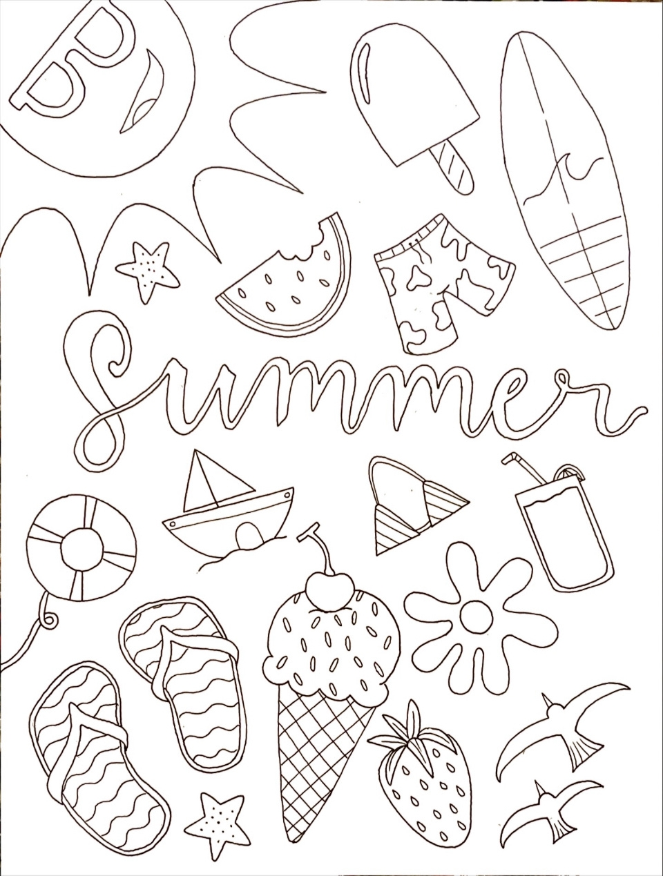 Free Printable Summer Coloring Pages For Adults FREE Printable A Z