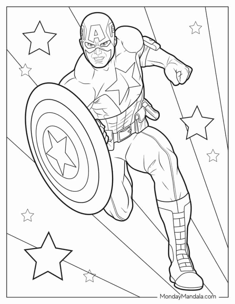 Free Printable Super Hero Cartoon Coloring Sheets Free Coloring Sheet