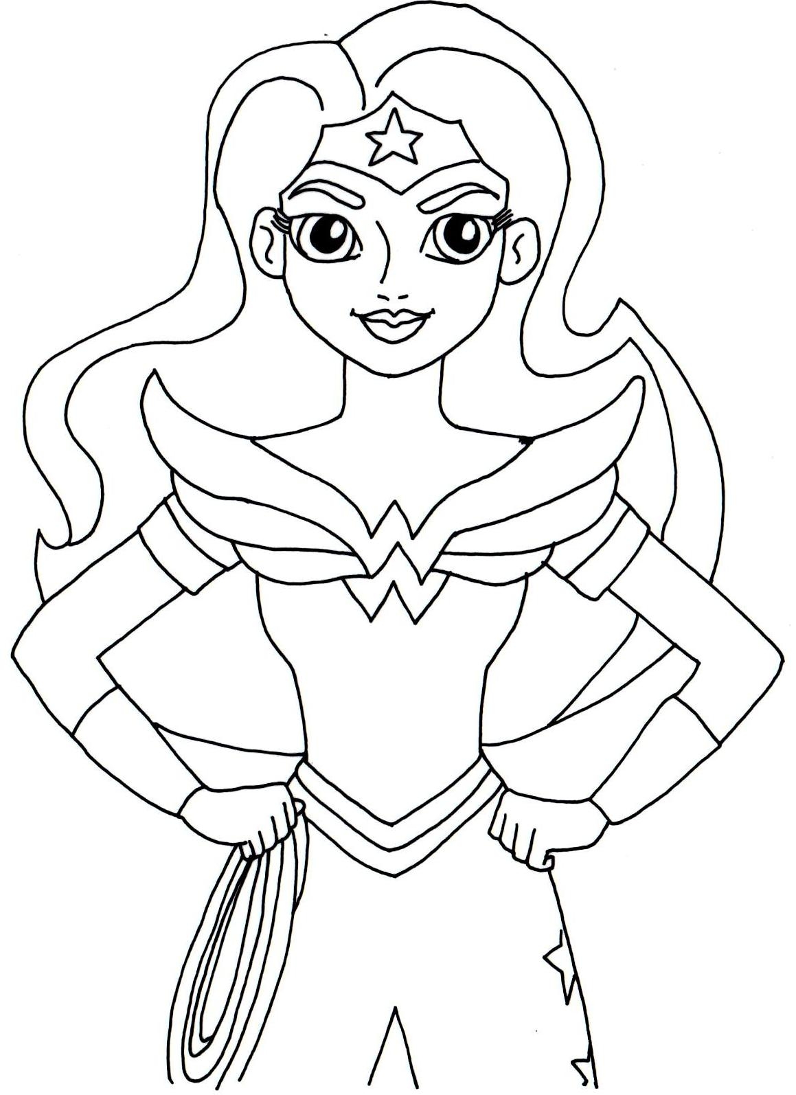 Free Printable Super Hero High Coloring Pages Wonder Woman Super Hero 