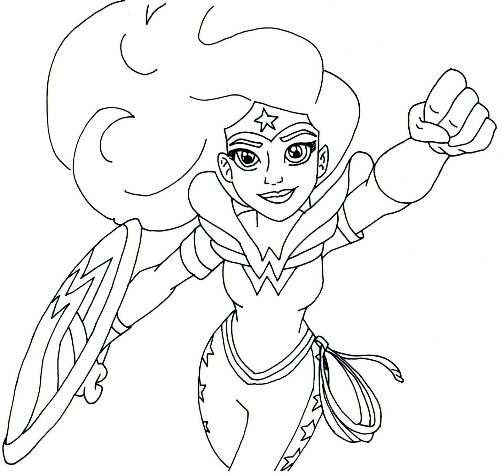 Free Printable Super Hero High Coloring Pages Wonder Woman Super Hero 