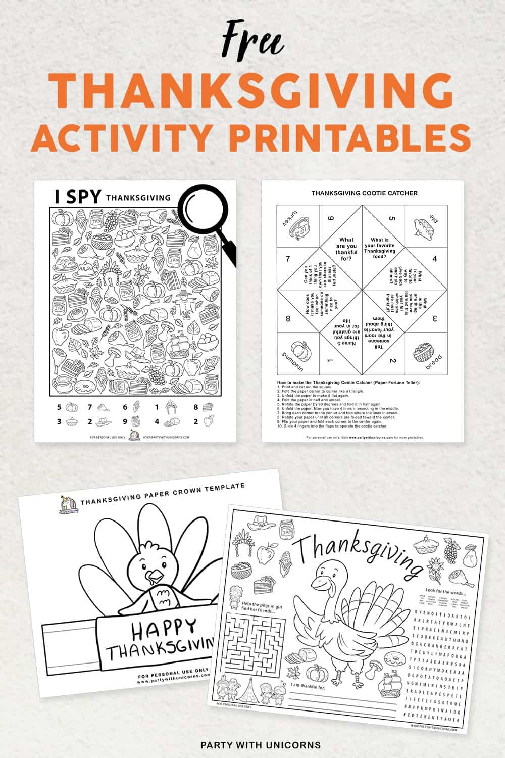 Free Printable Thanksgiving Activity Sheets Printable Free Templates