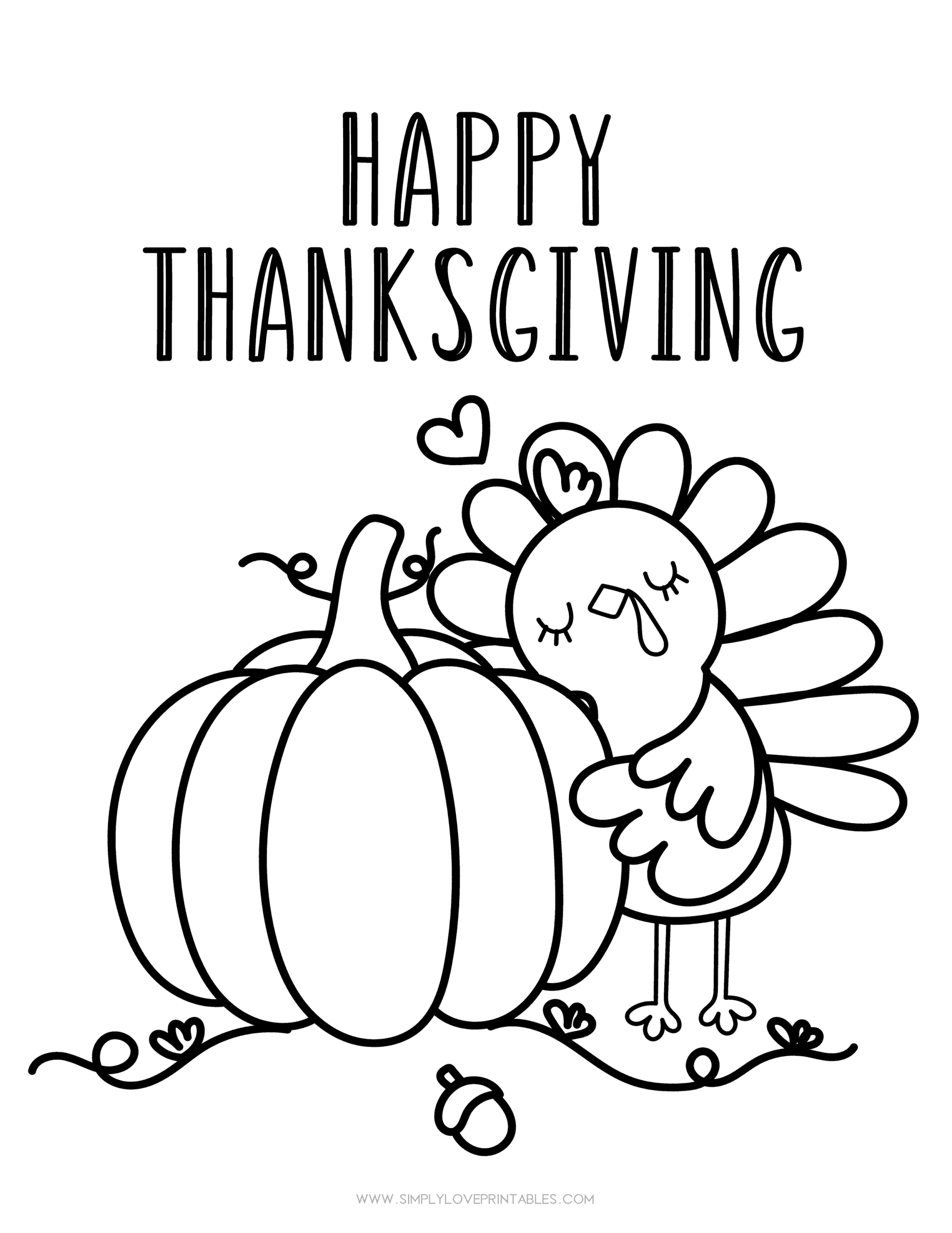 Free Printable Thanksgiving Coloring Pages Simply Love Printables