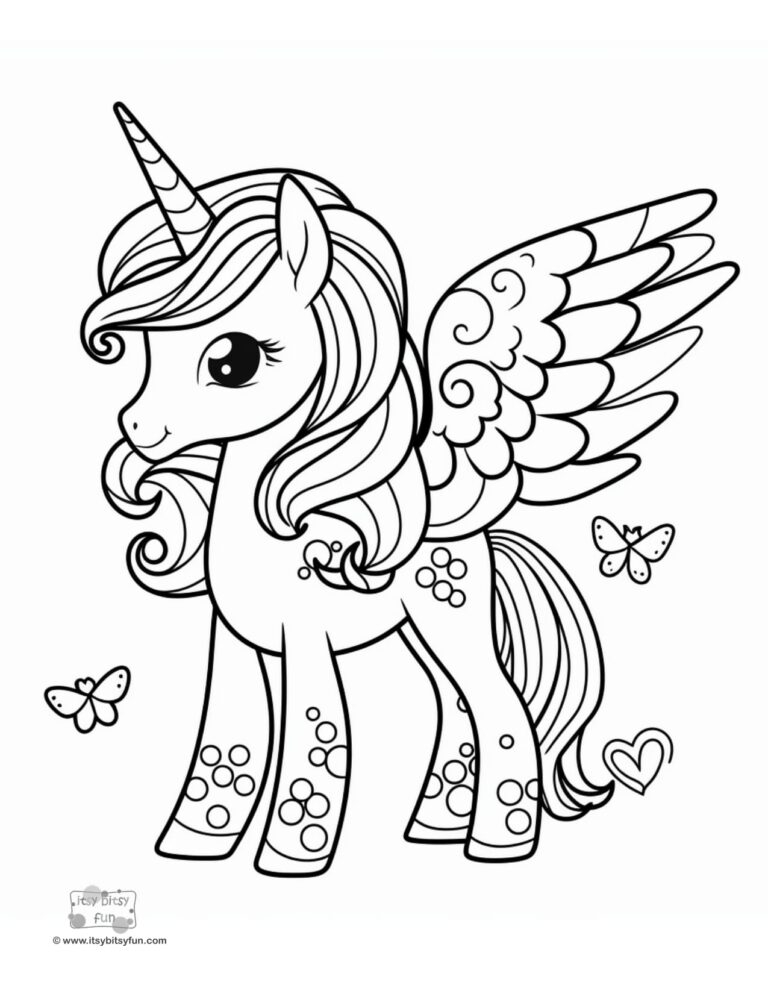 Free Printable Unicorn Coloring Pages Itsy Bitsy Fun