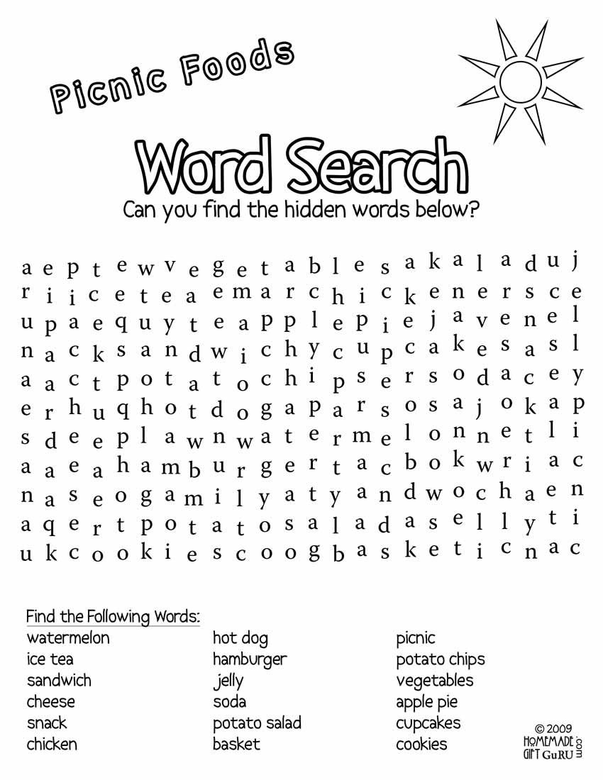 Free Printable Word Finds Free Printable