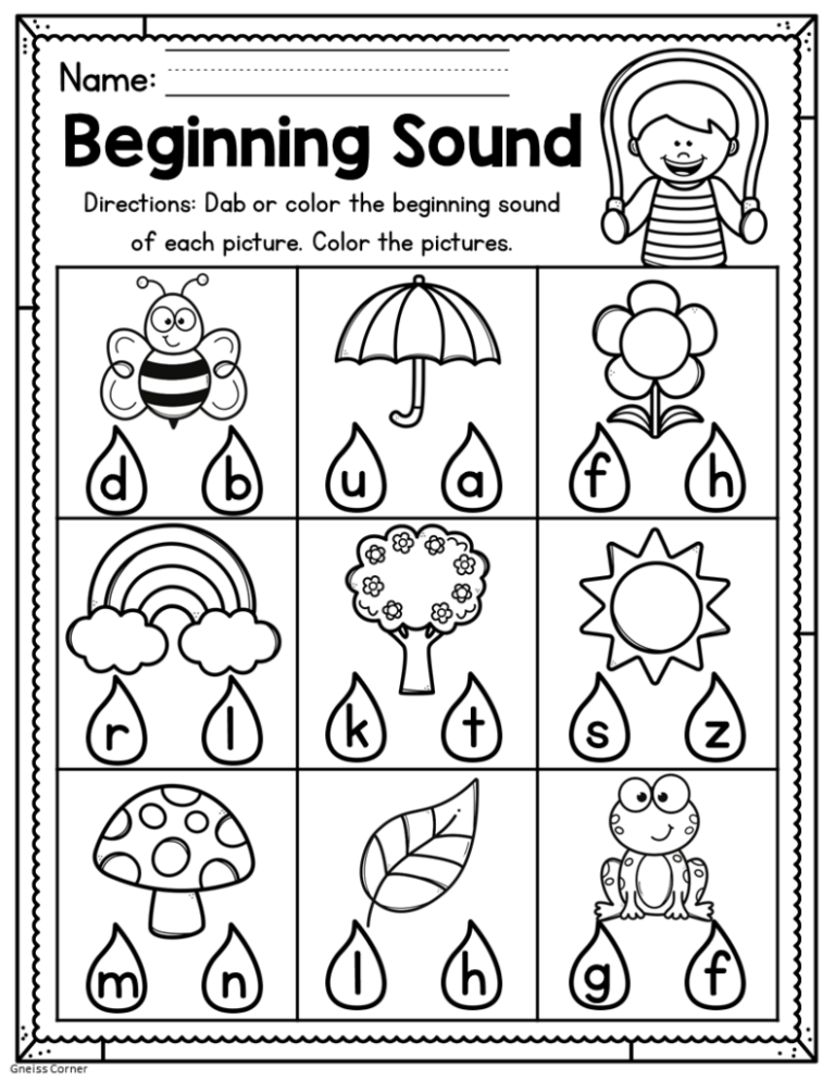 Free Printable Worksheets For Kindergarten Alphabet Printable Worksheets