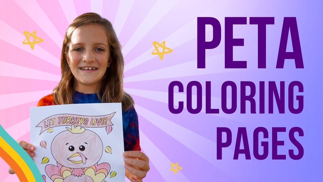 FREE Thanksgiving Printable Coloring Sheets PETA Kids Saver Sloth