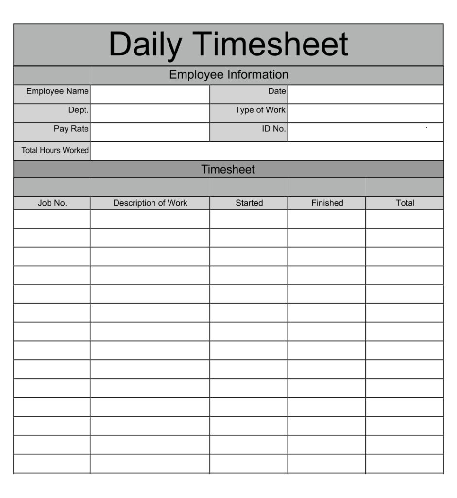 Free Time Sheets Printable Free Printable Templates