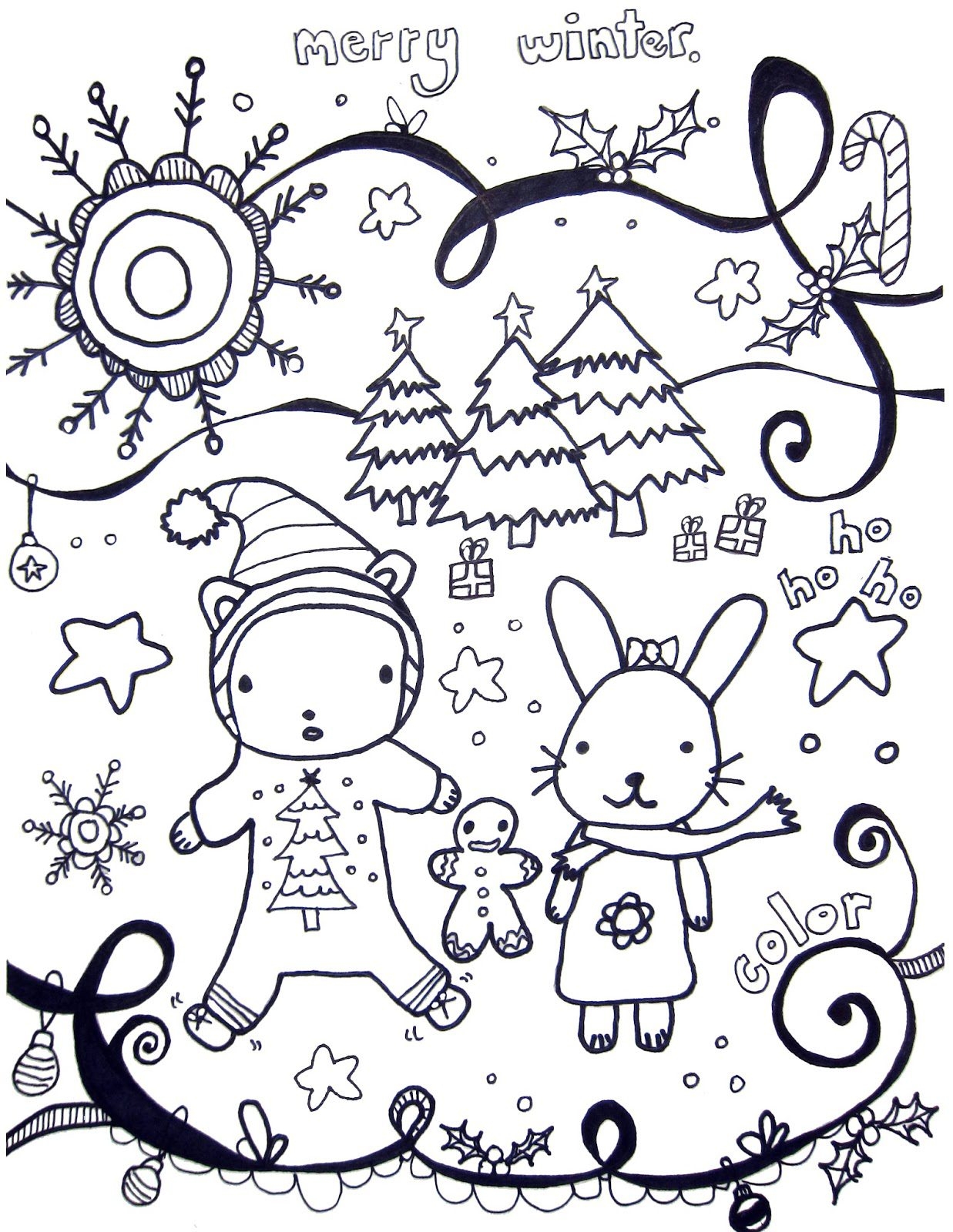 Free Winter Coloring Pages For Kids Printable Book For Kids 