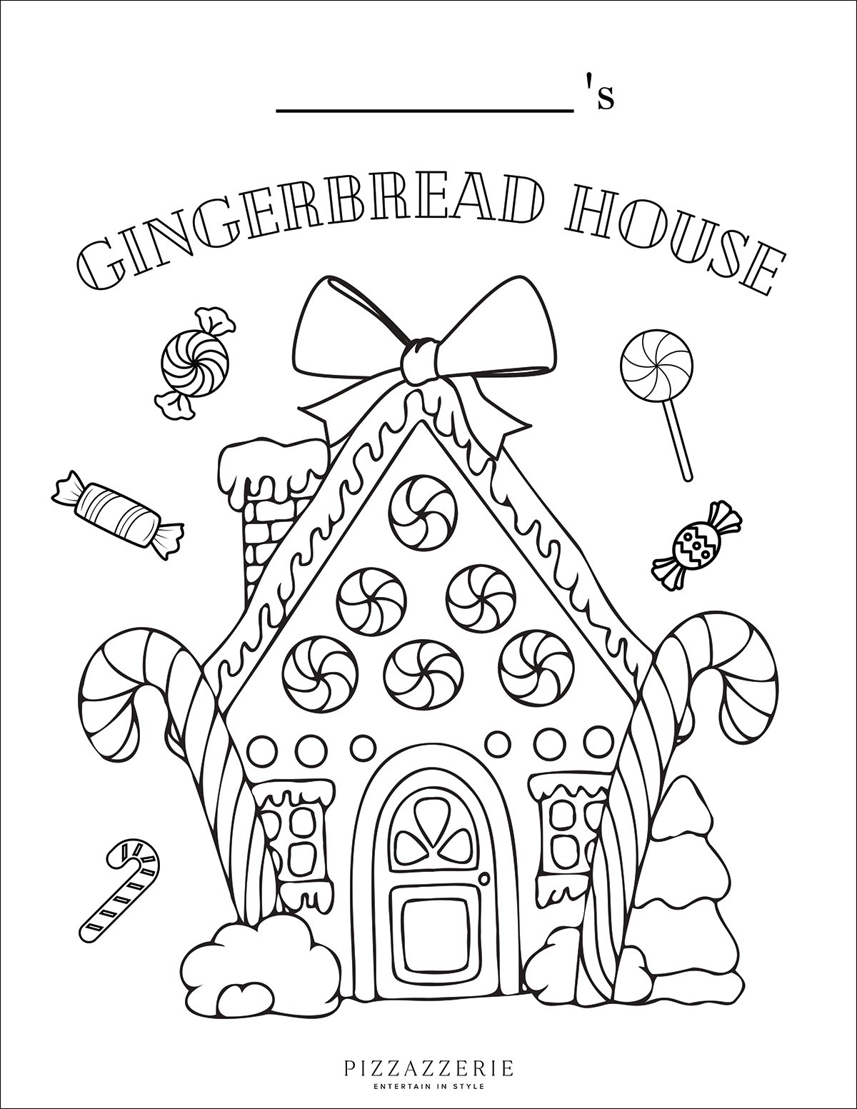 Gingerbread House Coloring Pages