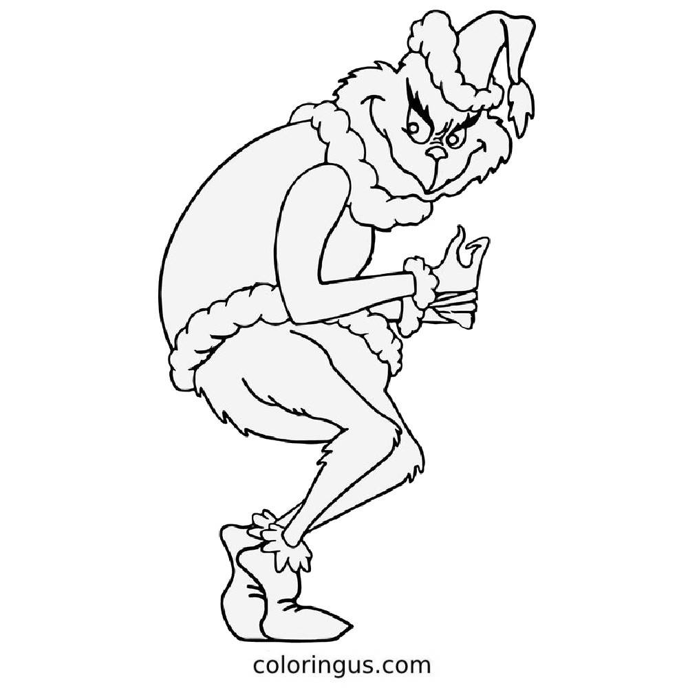 Grinch Coloring Pages Free Printable PDF Sheets 