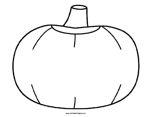 Halloween Blank Pumpkin Coloring Page Free Printable