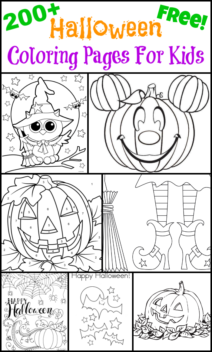 Halloween Color Sheets Free Printable