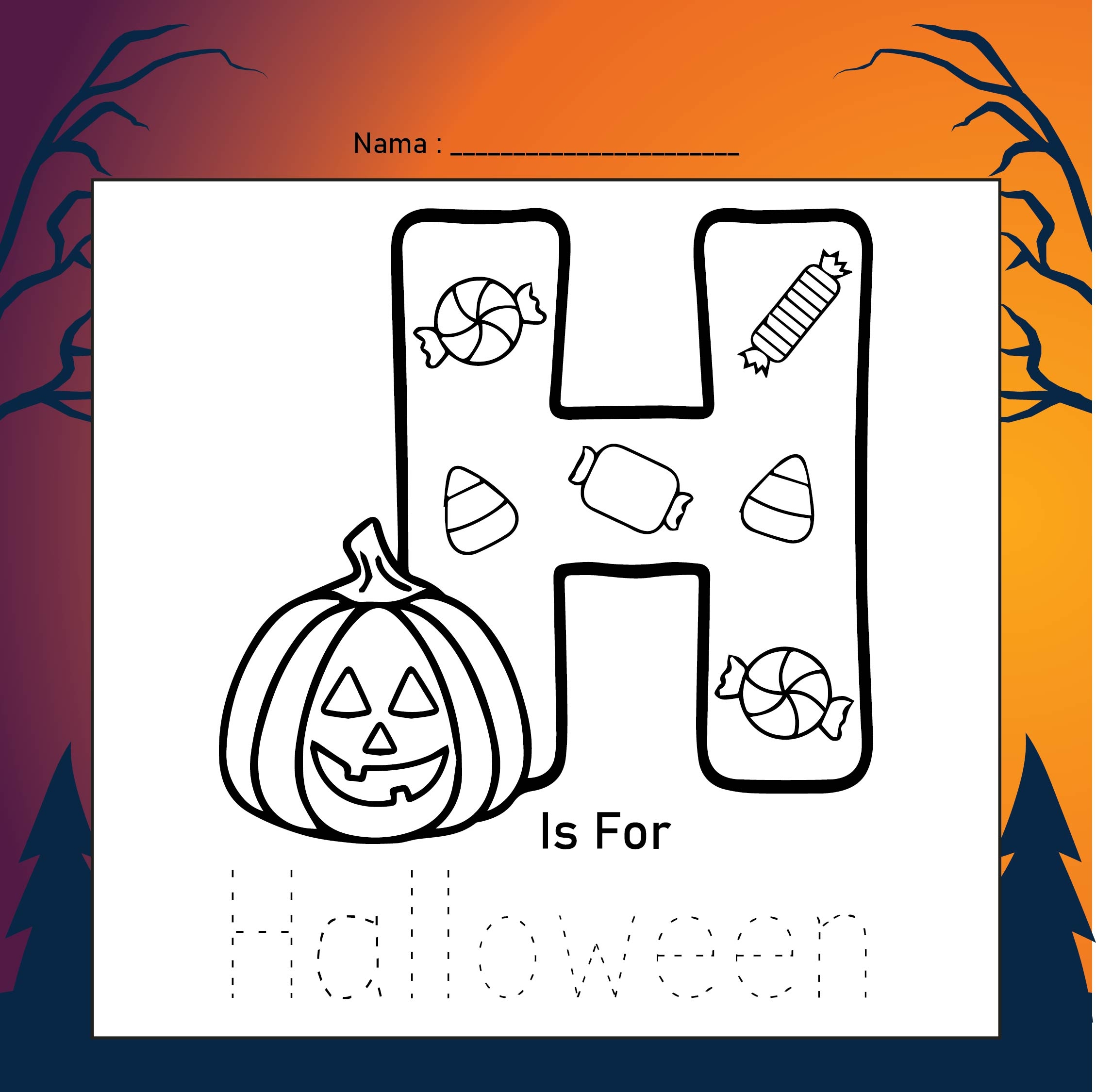 Halloween Printable Activity Sheets