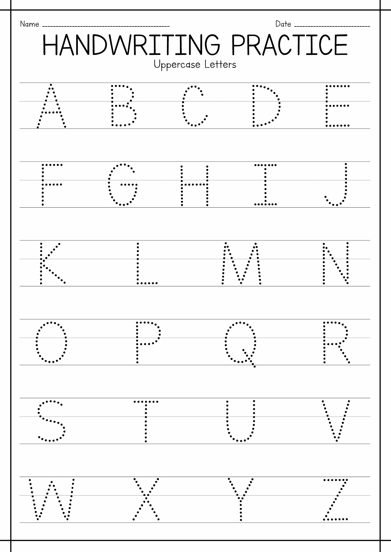 Handwriting Sheets Printable 3 Lined Paper Worksheets Library