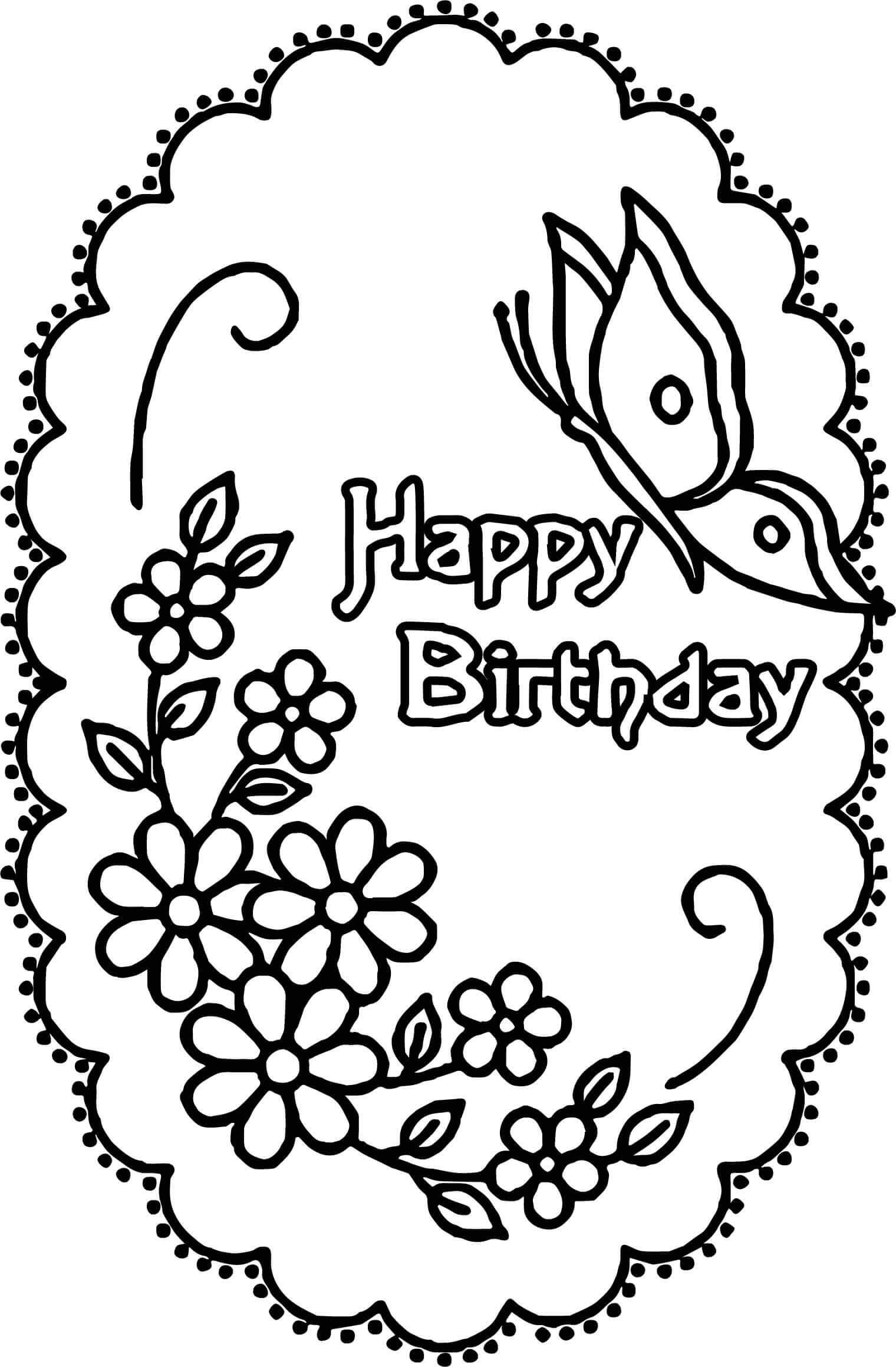 Happy Birthday Coloring Sheets Free Printable Click Any Coloring Page 