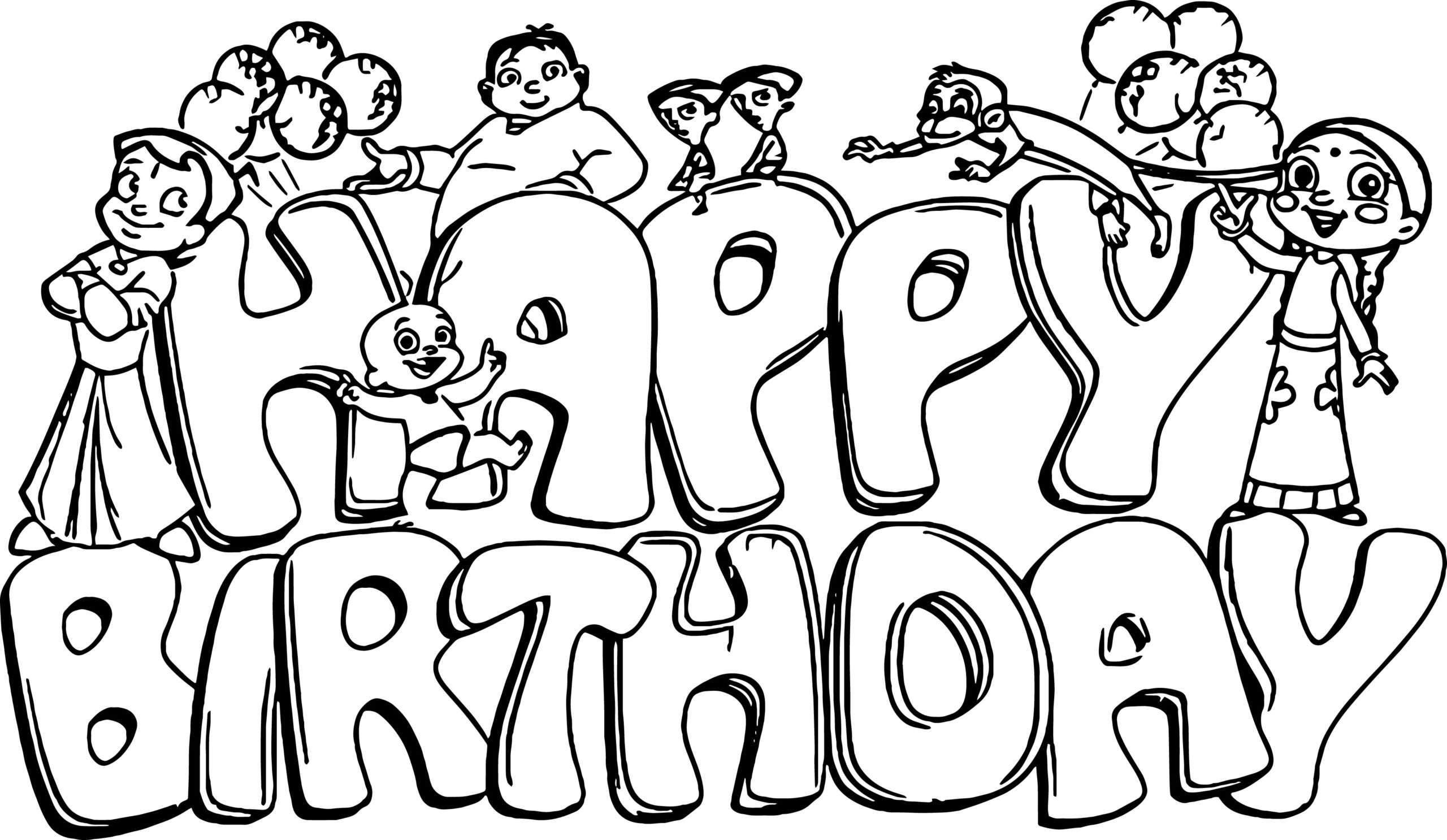 Happy Birthday Coloring Sheets Free Printable Printable Word Searches
