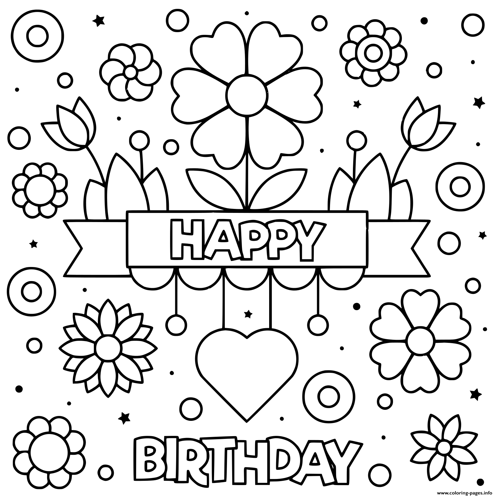 Happy Birthday Free Printable Coloring Pages NBKomputer