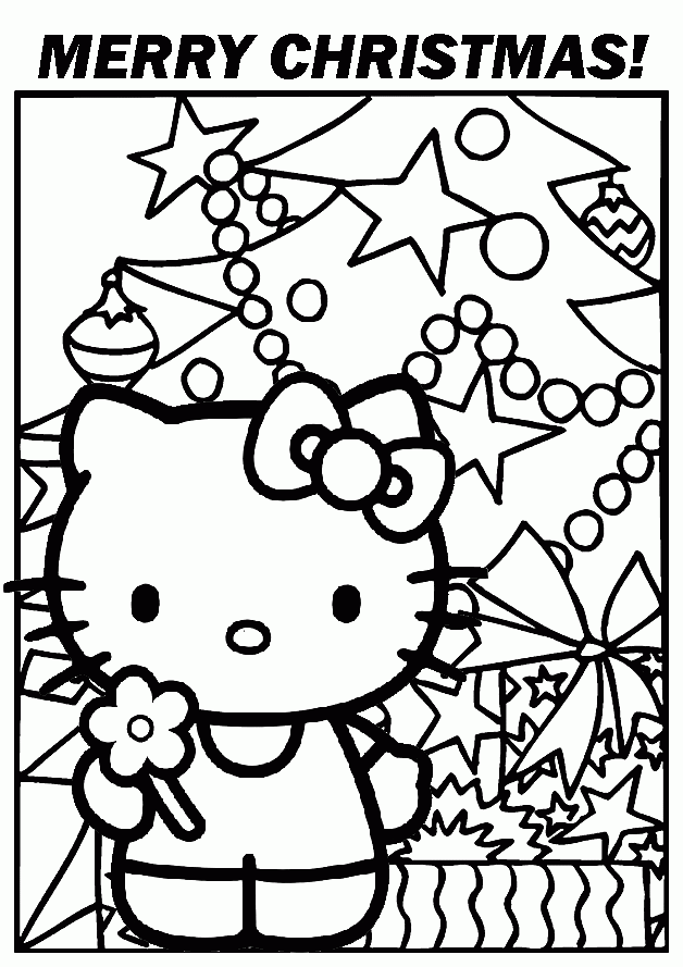 HELLO KITTY COLORING HELLO KITTY CHRISTMAS COLORING SHEETS
