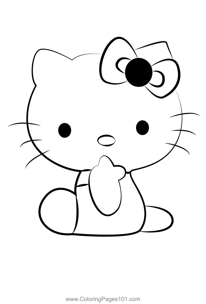 Hello Kitty Coloring Pages Free Printable Coloring Page Bilarasa