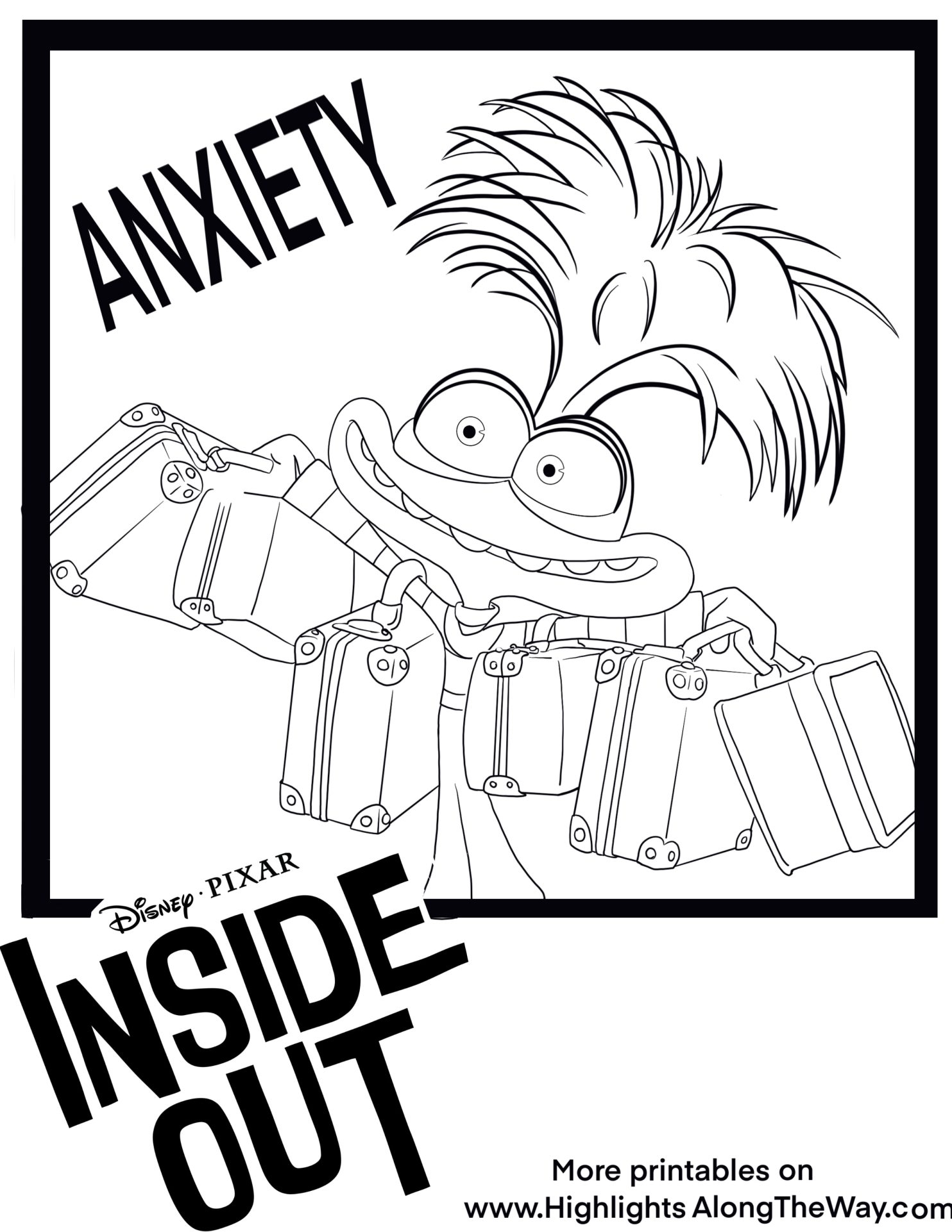 Inside Out Coloring Sheets Printable Coloring Pages