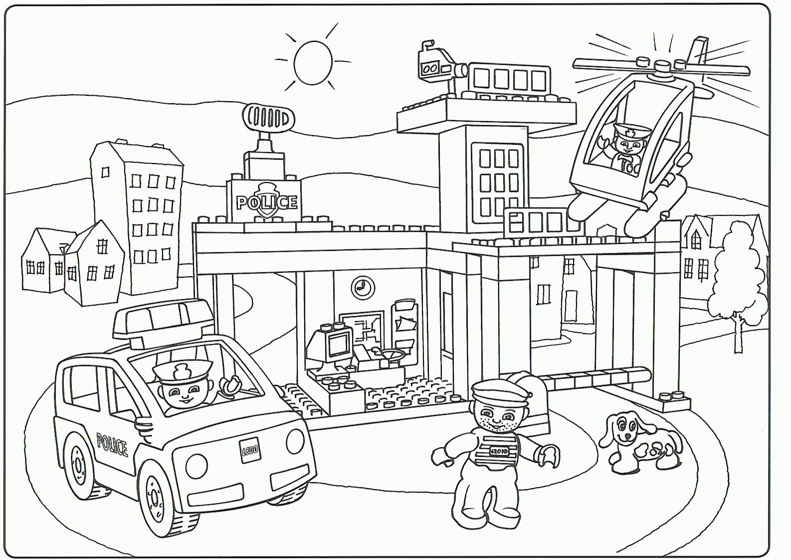 Lego City Printable Coloring Pages Coloring Home