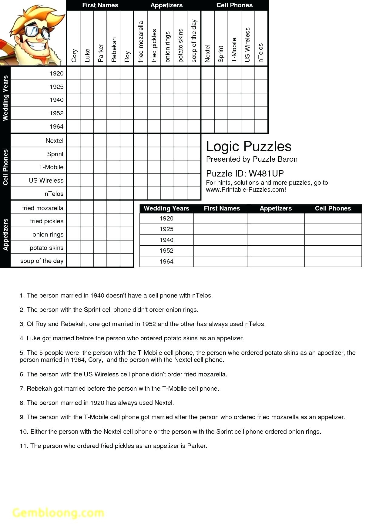 Logic Puzzles Printable For Adults Printable Logic Puzzles