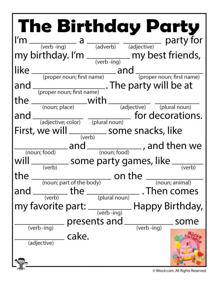 Mad Libs Adults Printable Printable Madlibs