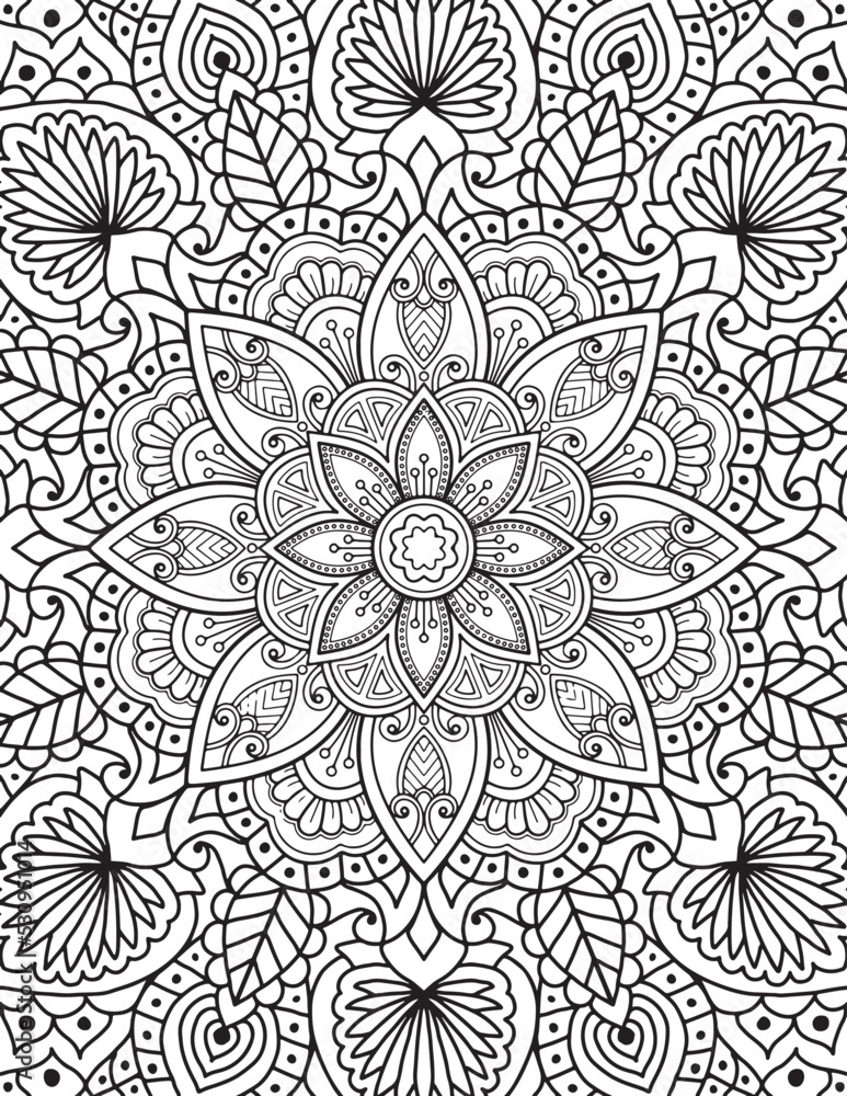 Mandala Coloring Pages Hand Drawn Mandala Coloring Pages For Adult 