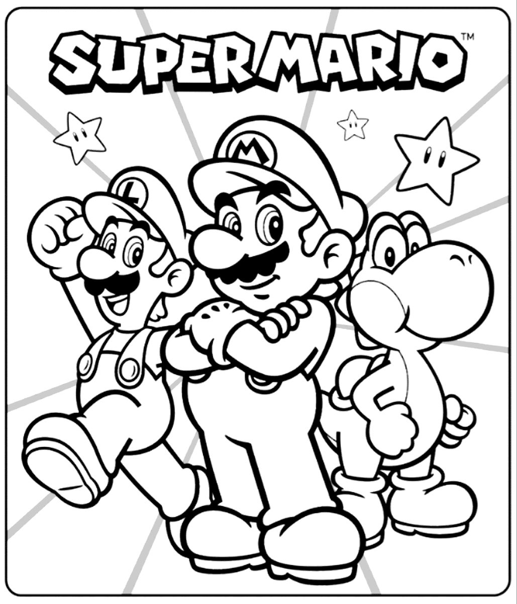 Mario Brothers Printable Coloring Pages Printable Word Searches